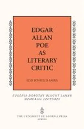 Parks |  Edgar Allan Poe as Literary Critic | Buch |  Sack Fachmedien
