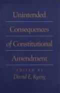  Unintended Consequences of Constitutional Amendment | Buch |  Sack Fachmedien