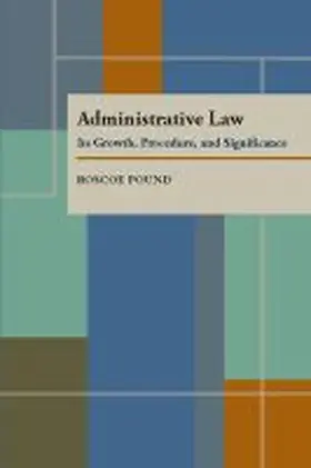 Pound |  Administrative Law | Buch |  Sack Fachmedien