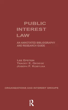Epstein / George |  Public Interest Law | Buch |  Sack Fachmedien