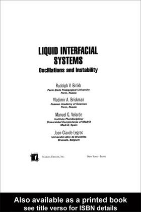 Birikh / Briskman / Velarde | Liquid Interfacial Systems | Buch | 978-0-8247-4295-9 | sack.de