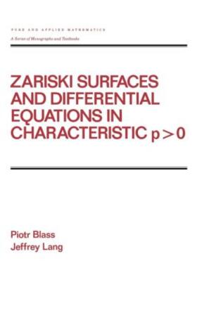 Blass |  Zariski Surfaces and Differential Equations in Characteristic P | Buch |  Sack Fachmedien