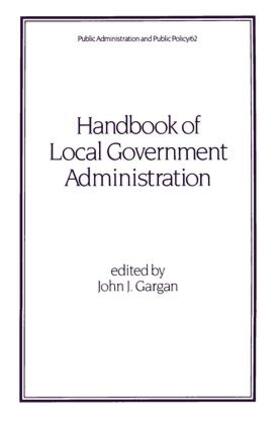 Gargan |  Handbook of Local Government Administration | Buch |  Sack Fachmedien