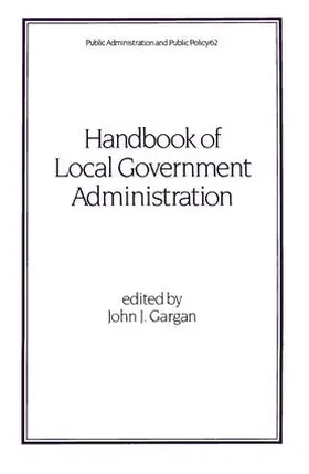 Gargan |  Handbook of Local Government Administration | Buch |  Sack Fachmedien