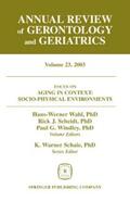 Wahl / Scheidt / Windley |  Annual Review of Gerontology and Geriatrics, Volume 23, 2003 | eBook | Sack Fachmedien