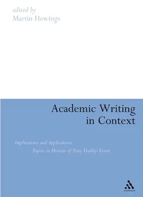 Hewings |  Academic Writing in Context | Buch |  Sack Fachmedien