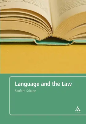 Schane |  Language and the Law | Buch |  Sack Fachmedien