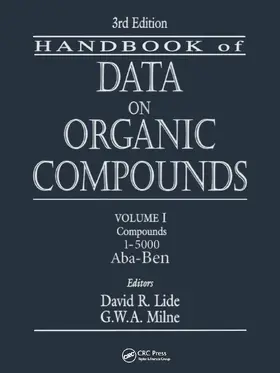 Lide / Milne |  CRC Handbook of Data on Organic Compounds | Buch |  Sack Fachmedien