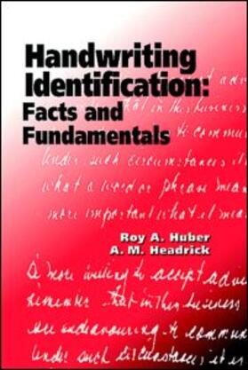 Huber / Headrick | Handwriting Identification | Buch | 978-0-8493-1285-4 | sack.de