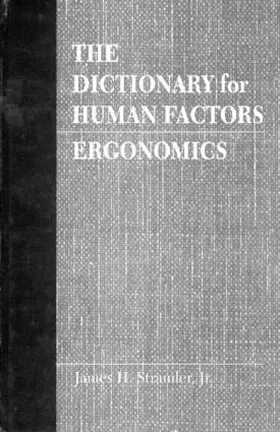 Stramler / Stramler, Jr. |  The Dictionary for Human Factors/Ergonomics | Buch |  Sack Fachmedien