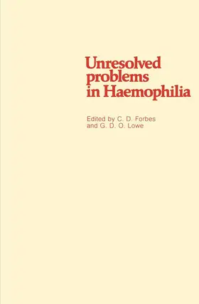 Forbes |  Unresolved problems in Haemophilia | Buch |  Sack Fachmedien