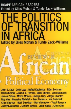 Mohan / Zack-Williams |  The Politics of Transition in Africa - State, Democracy and Economic Development | Buch |  Sack Fachmedien