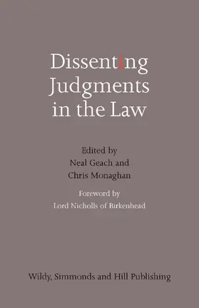 Geach / Monaghan |  Dissenting Judgments in the Law | Buch |  Sack Fachmedien