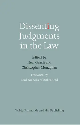 Geach / Monaghan |  Dissenting Judgments in the Law | Buch |  Sack Fachmedien