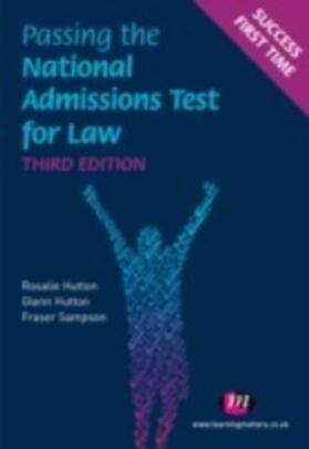 Hutton / Sampson |  Passing the National Admissions Test for Law (LNAT) | eBook | Sack Fachmedien