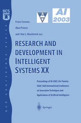 Coenen / Preece / Macintosh |  Research and Development in Intelligent Systems XX | eBook | Sack Fachmedien