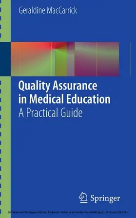 MacCarrick | Quality Assurance in Medical Education | E-Book | www.sack.de
