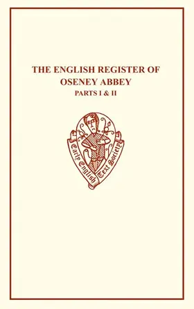 Clark |  The English Register of Oseney Abbey I & II | Buch |  Sack Fachmedien