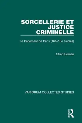 Soman |  Sorcellerie et justice criminelle | Buch |  Sack Fachmedien