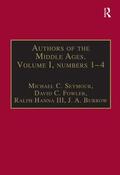 Fowler / Seymour / Burrow |  Authors of the Middle Ages. Volume I, Nos 1-4 | Buch |  Sack Fachmedien