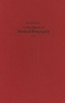Baptie | A Handbook of Musical Biography (1883) | Buch | 978-0-86314-113-3 | sack.de