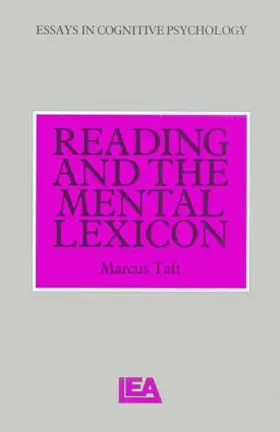 Taft |  Reading and the Mental Lexicon | Buch |  Sack Fachmedien