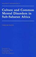 Patel |  Culture And Common Mental Disorders In Sub-Saharan Africa | Buch |  Sack Fachmedien