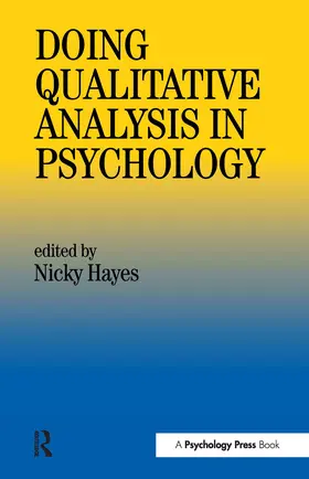 Hayes |  Doing Qualitative Analysis In Psychology | Buch |  Sack Fachmedien