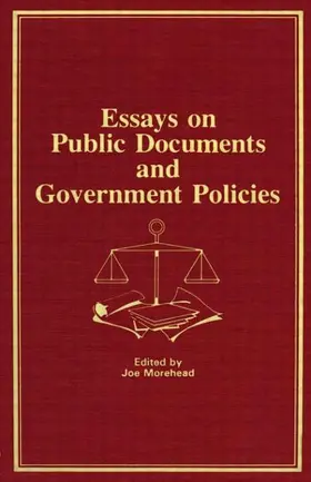 Gellatly |  Essays on Public Documents and Government Policies | Buch |  Sack Fachmedien