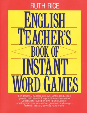 Rice |  English Teacher's Book of Instant Word Games | Buch |  Sack Fachmedien
