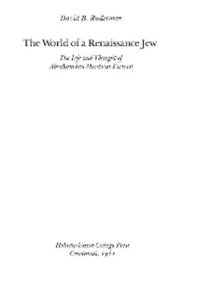 Ruderman |  World of a Renaissance Jew | eBook | Sack Fachmedien