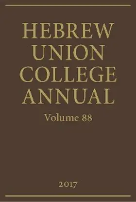 Aaron |  Hebrew Union College Annual Volume 88 | eBook | Sack Fachmedien