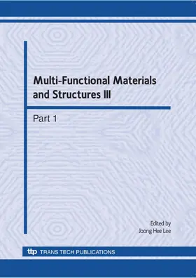 Lee |  Multi-Functional Materials and Structures III | Buch |  Sack Fachmedien