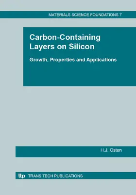 Osten / Ltd |  Carbon-Containing Layers on Silicon | Buch |  Sack Fachmedien