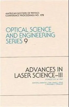 Tam / Gole / Stwalley |  Advances in Laser Science-III | Buch |  Sack Fachmedien