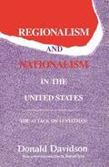 Davidson |  Regionalism and Nationalism in the United States | Buch |  Sack Fachmedien