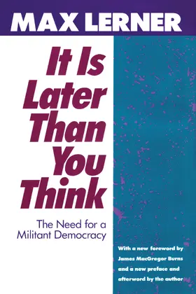Lerner |  It is Later Than You Think | Buch |  Sack Fachmedien