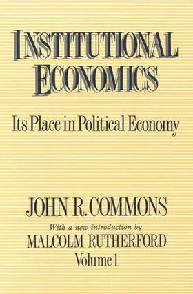 Sebesta / Commons |  Institutional Economics | Buch |  Sack Fachmedien
