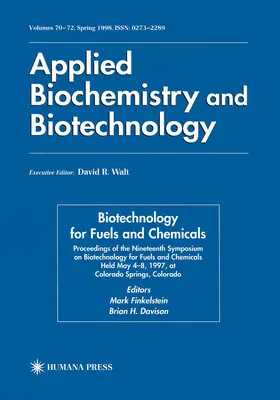 Davison / Finkelstein | Biotechnology for Fuels and Chemicals | Buch | 978-0-89603-651-2 | sack.de