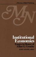 Adams |  Institutional Economics | Buch |  Sack Fachmedien