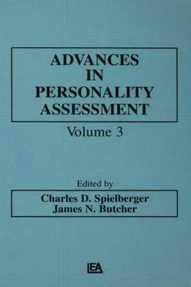 Spielberger / Butcher | Advances in Personality Assessment | Buch | 978-0-89859-313-6 | www.sack.de