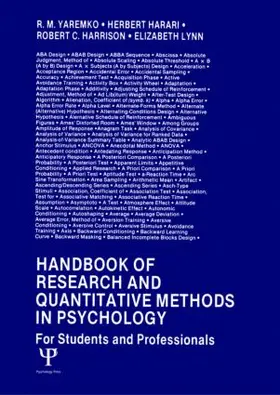 Yaremko / Harari / Harrison | Handbook of Research and Quantitative Methods in Psychology | Buch | 978-0-89859-867-4 | www.sack.de