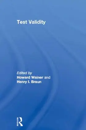 Wainer / Braun |  Test Validity | Buch |  Sack Fachmedien