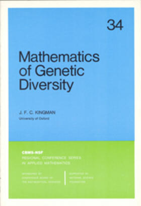 Kingman |  Mathematics of Genetic Diversity | Buch |  Sack Fachmedien