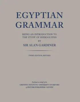 Gardiner |  Egyptian Grammar | Buch |  Sack Fachmedien