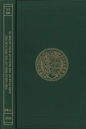 Cassidy |  The Great Roll of the Pipe for the Forty-Third Year of the Reign of King Henry III Michaelmas 1259: (Pipe Roll 103) | Buch |  Sack Fachmedien