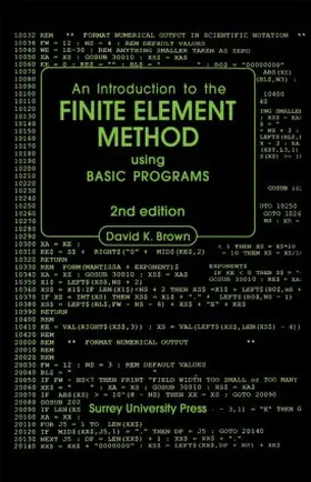 Brown | Introduction to the Finite Element Method using BASIC Programs | Buch | 978-0-903384-62-9 | www.sack.de