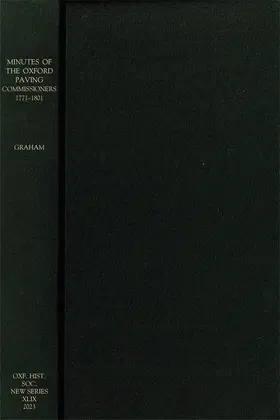 Graham |  Minutes of the Oxford Paving Commissioners 1771-1801 | Buch |  Sack Fachmedien