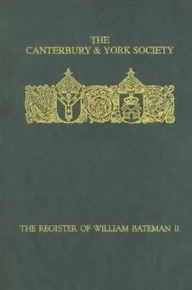 Pobst |  The Register of William Bateman, Bishop of Norwich 1344-55: II | Buch |  Sack Fachmedien