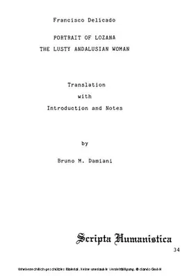 Delicado |  Portrait of Lozana | eBook | Sack Fachmedien